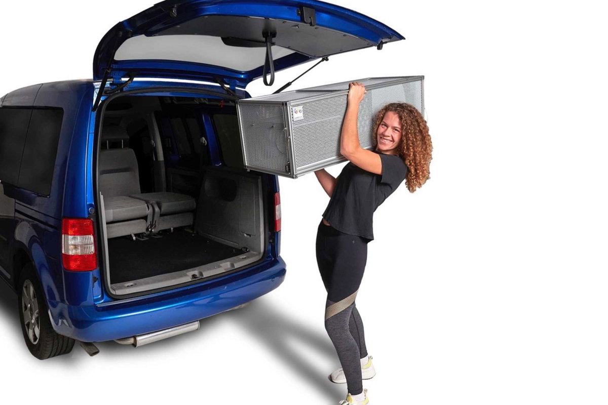 De COMO Camperbox is gemakkelijk te vervoeren, waardoor hij snel en ongecompliceerd te verwijderen is. Sepp Klement, COMO-camper