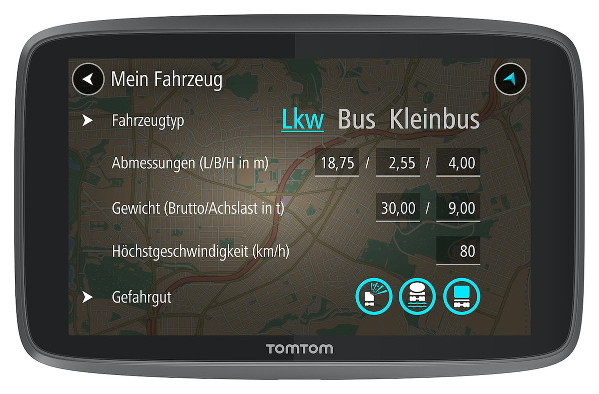 Navigatiesysteem voor campers en caravans TomTom Go Professional
