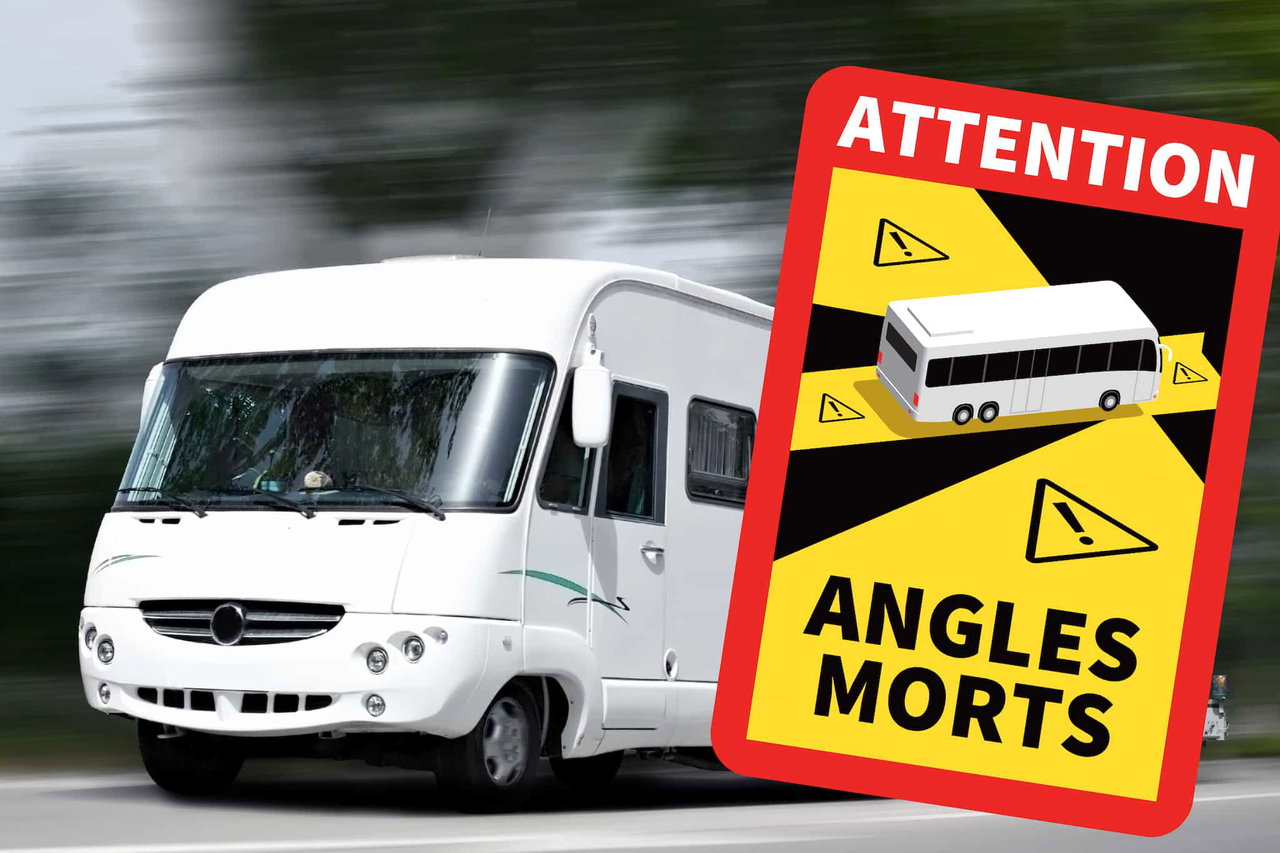 Toter Winkel Aufkleber Angles Morts Frankreich