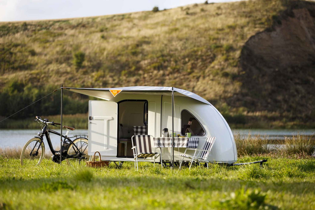 Een fietscaravan voor twee: de Wide Path Camper uit Denemarken. (c) TMP Aps.