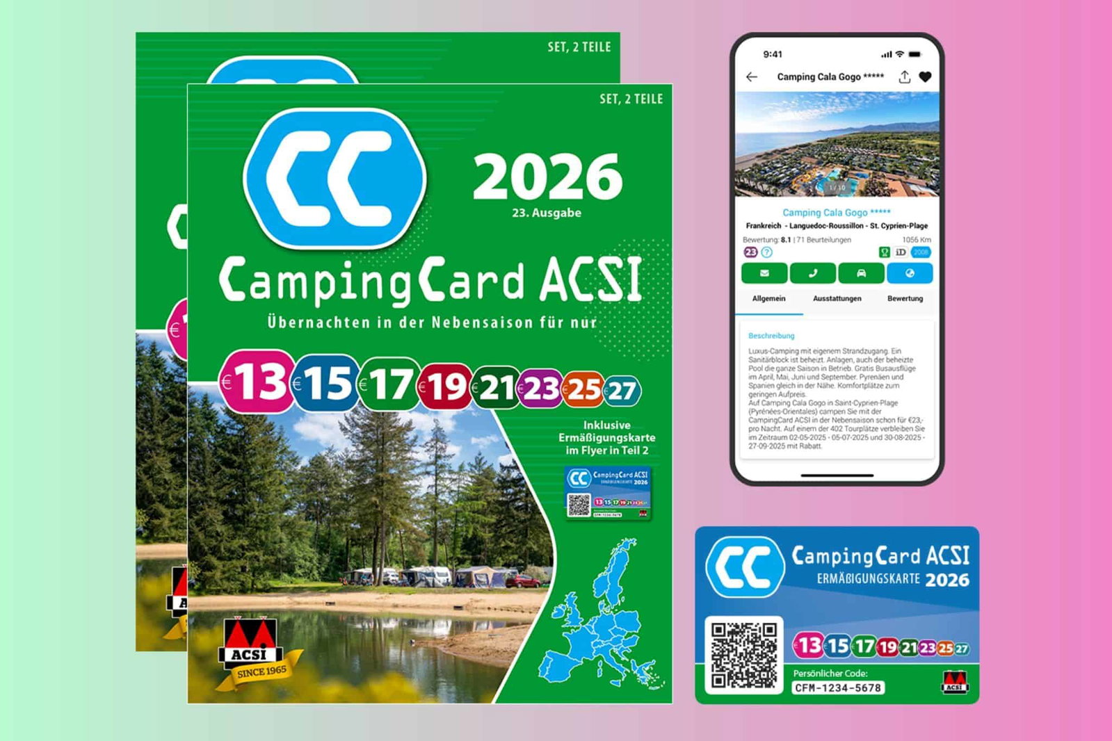 ACSI CampingCard 2026 - bespaar flink in het laagseizoen