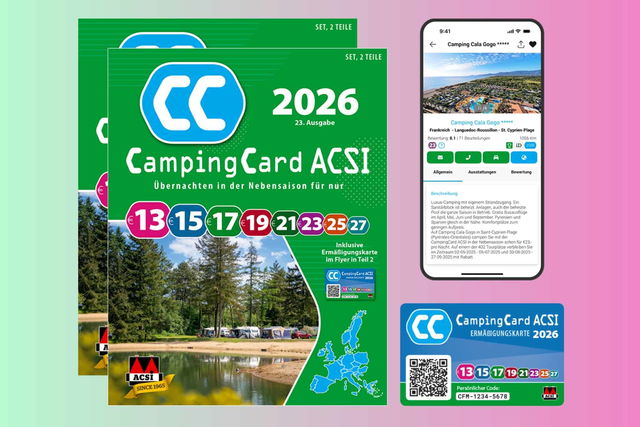 ACSI CampingCard 2026 - bespaar flink in het laagseizoen